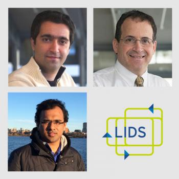 Sertac Karaman, Eytan Modiano, Rajat Talak, and the LIDS logo
