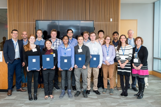 Faculty, staff, and graduate students gathered for a luncheon honoring MIT’s 2019 Siebel Scholars. Photo: Peter Gumaskas