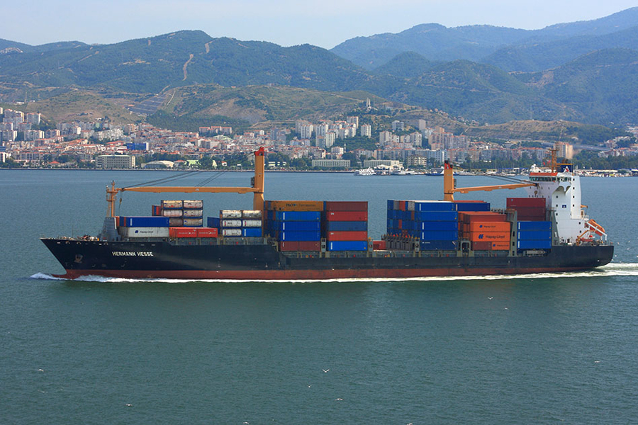 a container ship