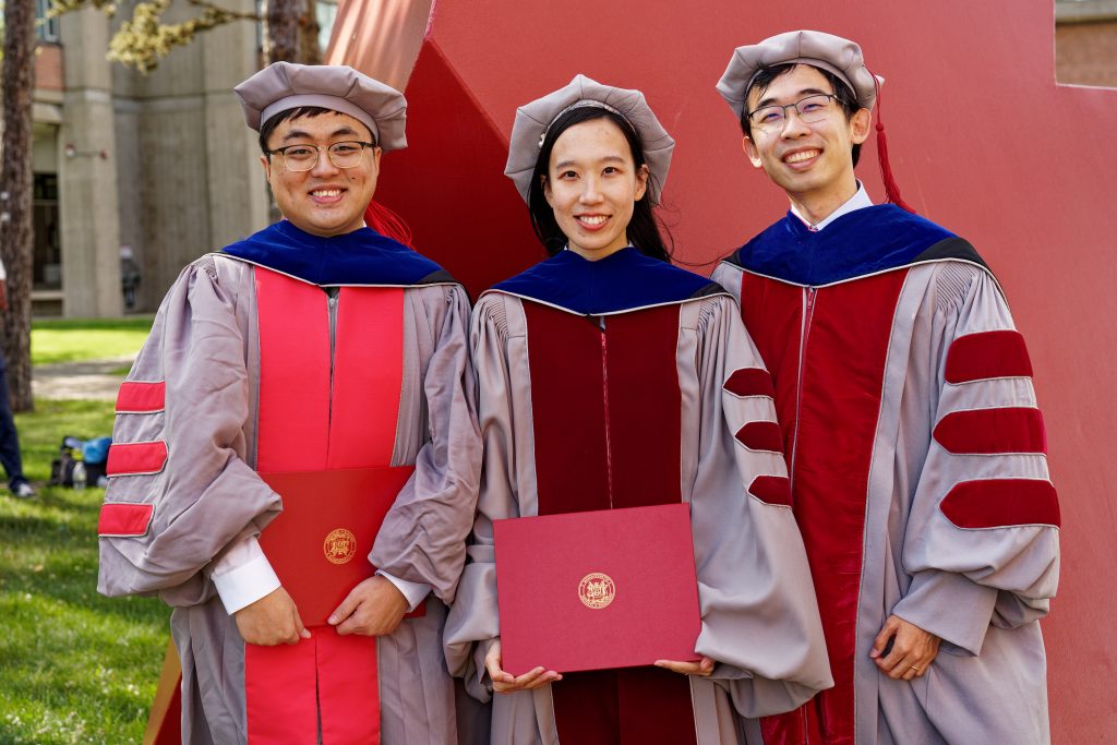 IDSS graduates Hanwei Li, Qi Yang, and Jinglong Zhao