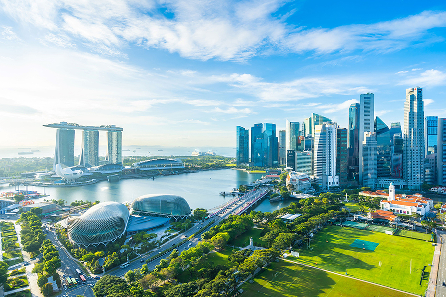 The skyline of Singapore