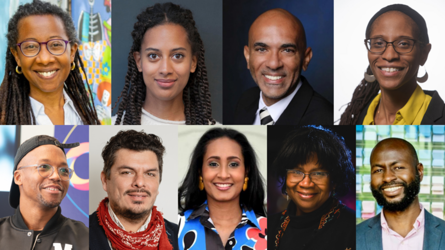 Portraits of the nine visiting MLK professors and scholars