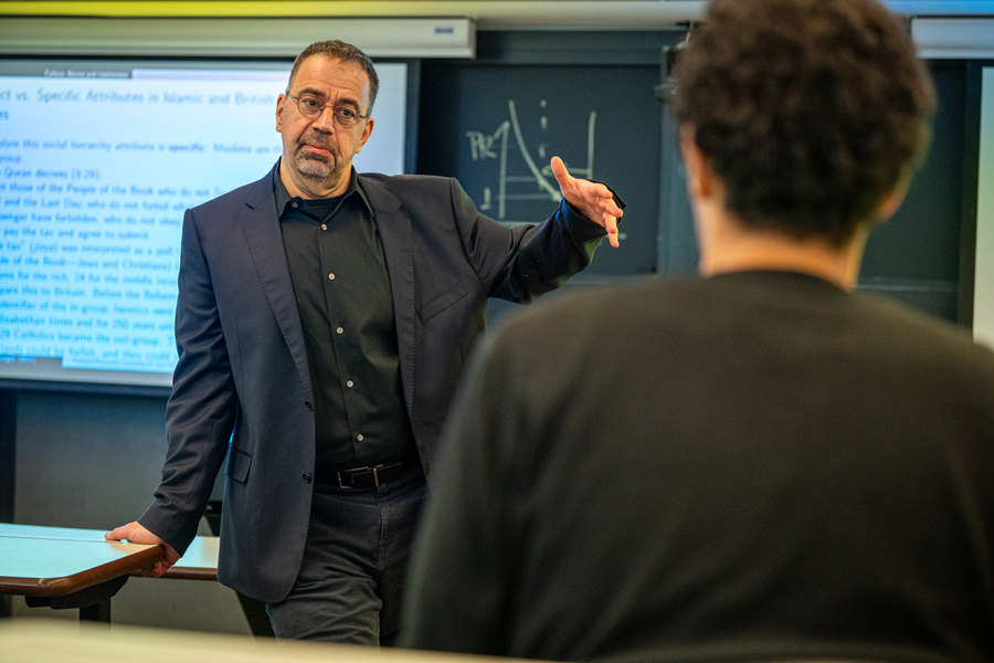 Daron Acemoglu teaching a course